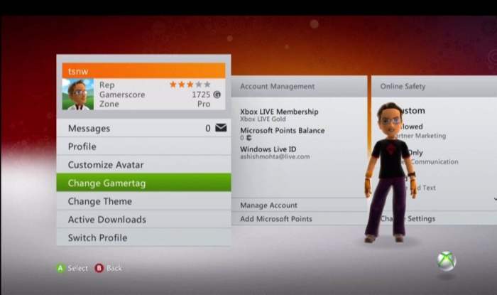 How to Change Your Xbox Live Gamertag Without Spending Money